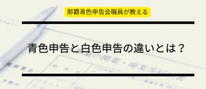 那覇青色申告会が教える青色申告と白色申告の違いとは?